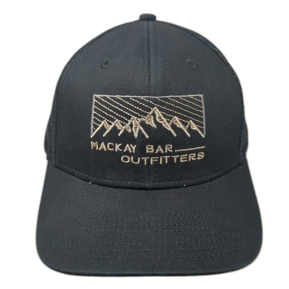 Ouray Trucker Hat Black One Size Mackay Bar Outfitters Mountain Snapback Mesh